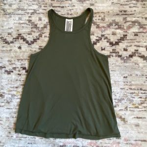 Free people green tank top